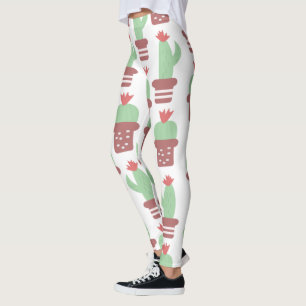Modern Cactuspot Plantenpatroon Leggings