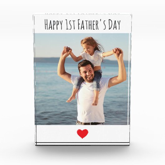 Modern cadeau voor papa opa, opa verjaardagscadeau fotoblokken (Voorkant)