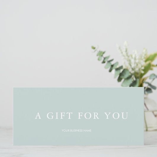 Modern cadeaubon (Staand voorkant)