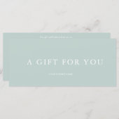 Modern cadeaubon (Voorkant / Achterkant)