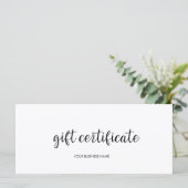 Modern cadeaubon (Staand voorkant)