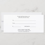 Modern Cadeaubon (Achterkant)