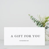 Modern cadeaubon (Staand voorkant)