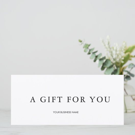 Modern cadeaubon (Staand voorkant)