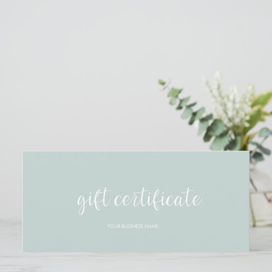 Modern cadeaubon (Staand voorkant)