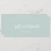 Modern cadeaubon (Voorkant / Achterkant)