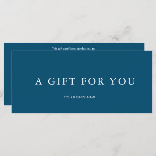 Modern cadeaubon (Voorkant / Achterkant)