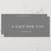 Modern cadeaubon (Voorkant / Achterkant)