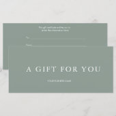 Modern cadeaubon (Voorkant / Achterkant)