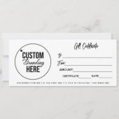 Modern cadeaubon Visitekaartje met Logo (Voorkant)