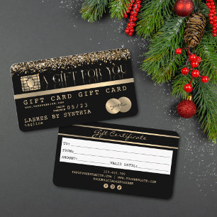 Modern cadeaukaart certificaat in creditcardstijl