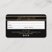 Modern cadeaukaart certificaat in creditcardstijl (Achterkant)