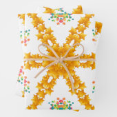 Modern cadeaupapier plat vel set van 3 (In situ)