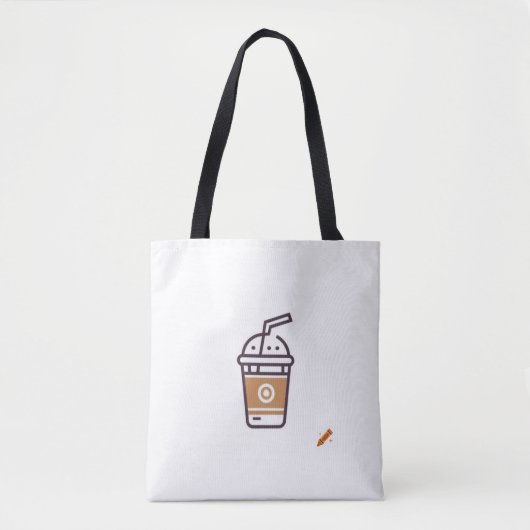 Modern Cafe & Shakes Logo Design Bag – trendy en s Tote Bag (Voorkant)