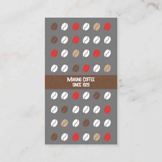 Modern Cafe Visitekaartje Koffee (Achterkant)