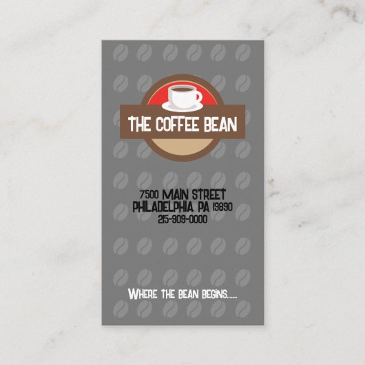 Modern Cafe Visitekaartje Koffee (Voorkant)