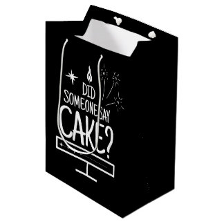 Modern Cake Quote Minimal Typography Black Medium Cadeauzakje