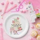 Modern Cake Vrijgezellenfeest Papieren Bordje (Feest)