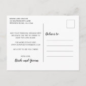 Modern Calendar Red Heart Wedding Save the Date Aankondigingskaart (Achterkant)