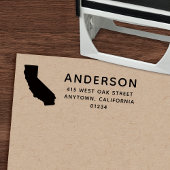 Modern CALIFORNIA State Shape Retouradres Zelfinktende Stempel