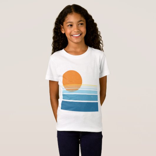 Modern California Sunrise T-shirt (Voorkant volledig)
