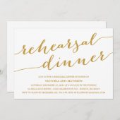 MODERN CALLIGRAFIE | REHEARSAL DINER INVITATION KAART (Voorkant / Achterkant)