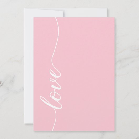 Modern Calligrafie Script Bruiloft Zwart-wit Kaart (Achterkant)