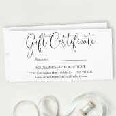 Modern Calligrafie Zakelijk Cadeaubon
