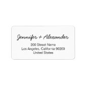 Modern Calligrafierendement Etiket (Voorkant)