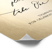 Modern Calligrafiescript Gold Favors Wedding Sign Poster (Hoek)