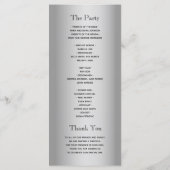 Modern Calligrafiescript Wedding Programmakaart (Achterkant)