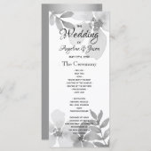 Modern Calligrafiescript Wedding Programmakaart (Voorkant / Achterkant)