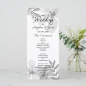 Modern Calligrafiescript Wedding Programmakaart (Staand voorkant)