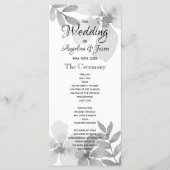 Modern Calligrafiescript Wedding Programmakaart (Voorkant)