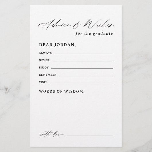 Modern Calligraphy Afstuderen advies & wensen (Voorkant)