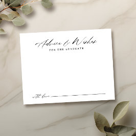 Modern Calligraphy Afstuderen advies & wensen Notitiekaartje