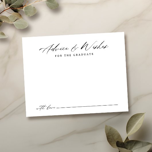 Modern Calligraphy Afstuderen advies & wensen Notitiekaartje