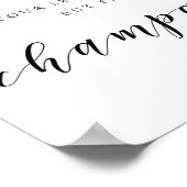 Modern Calligraphy But First Champagne Wedding Poster (Hoek)