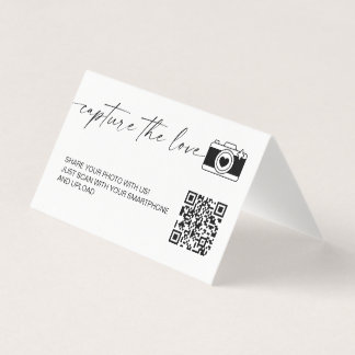 Modern Calligraphy Capture The Love QR code Kaart
