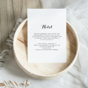 Modern Calligraphy Hotel Informatiekaartje