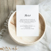 Modern Calligraphy Hotel Informatiekaartje