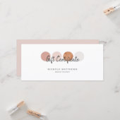 Modern Calligraphy Kleurenpalet Cadeaubon Kaart (Voorkant / Achterkant in situ)