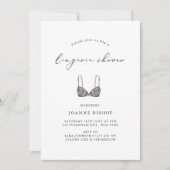 Modern Calligraphy Lingerie Vrijgezellenfeest Kaart (Voorkant)