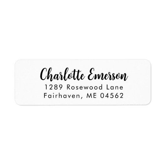Modern Calligraphy Return Address Label (Voorkant)