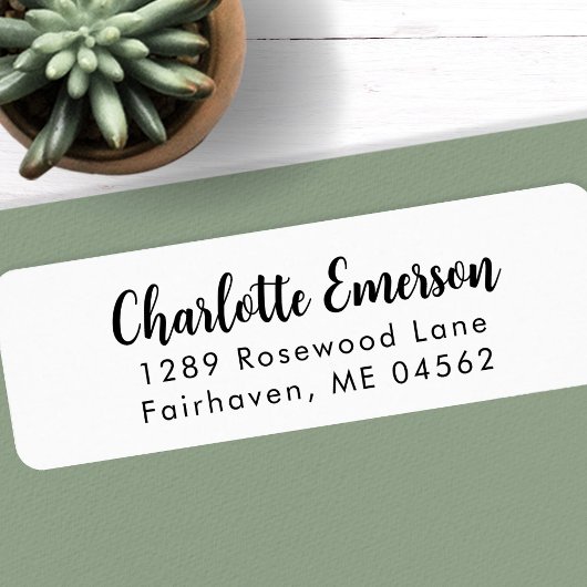 Modern Calligraphy Return Address Label