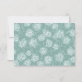 Modern Calligraphy Sage Green Floral Wedding RSVP Kaartje (Achterkant)