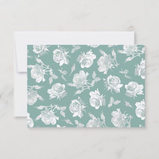 Modern Calligraphy Sage Green Floral Wedding  Save The Date (Achterkant)