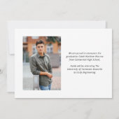 Modern Calligraphy Script 3 Foto Afstuderen Aankondiging (Achterkant)