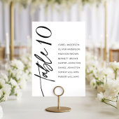 Modern Calligraphy Script Wedding Seating Chart Kaart
