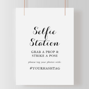 Modern Calligraphy Selfie Station Bord Poster